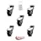 Service Caster 3 Inch Bright Chrome Hooded Neoprene Rubber Top Plate Casters SCC, 5PK SCC-03S310-NPRB-BC-5 - alternate 1